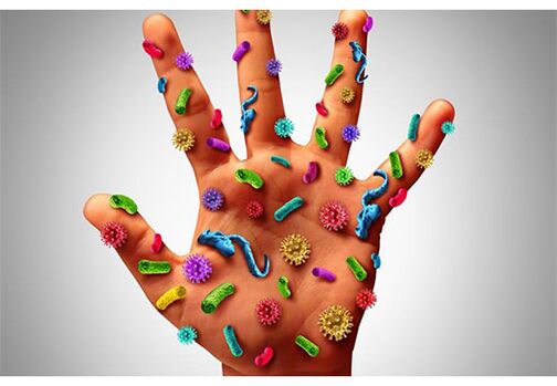 An den Händen befinden sich Herde des humanen Papillomavirus